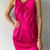 Vestido Curto de Seda Pink